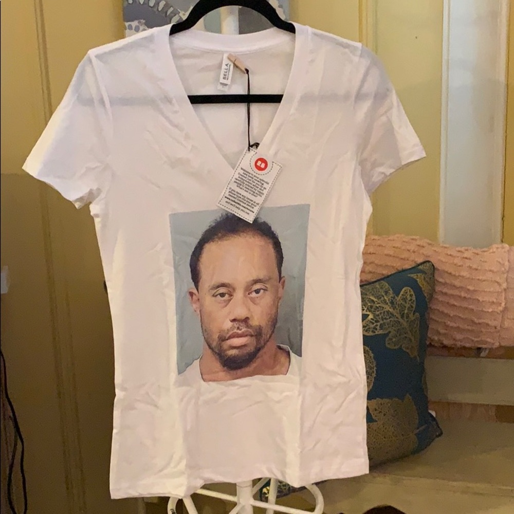 NWT Tiger Woods mugshot v-neck